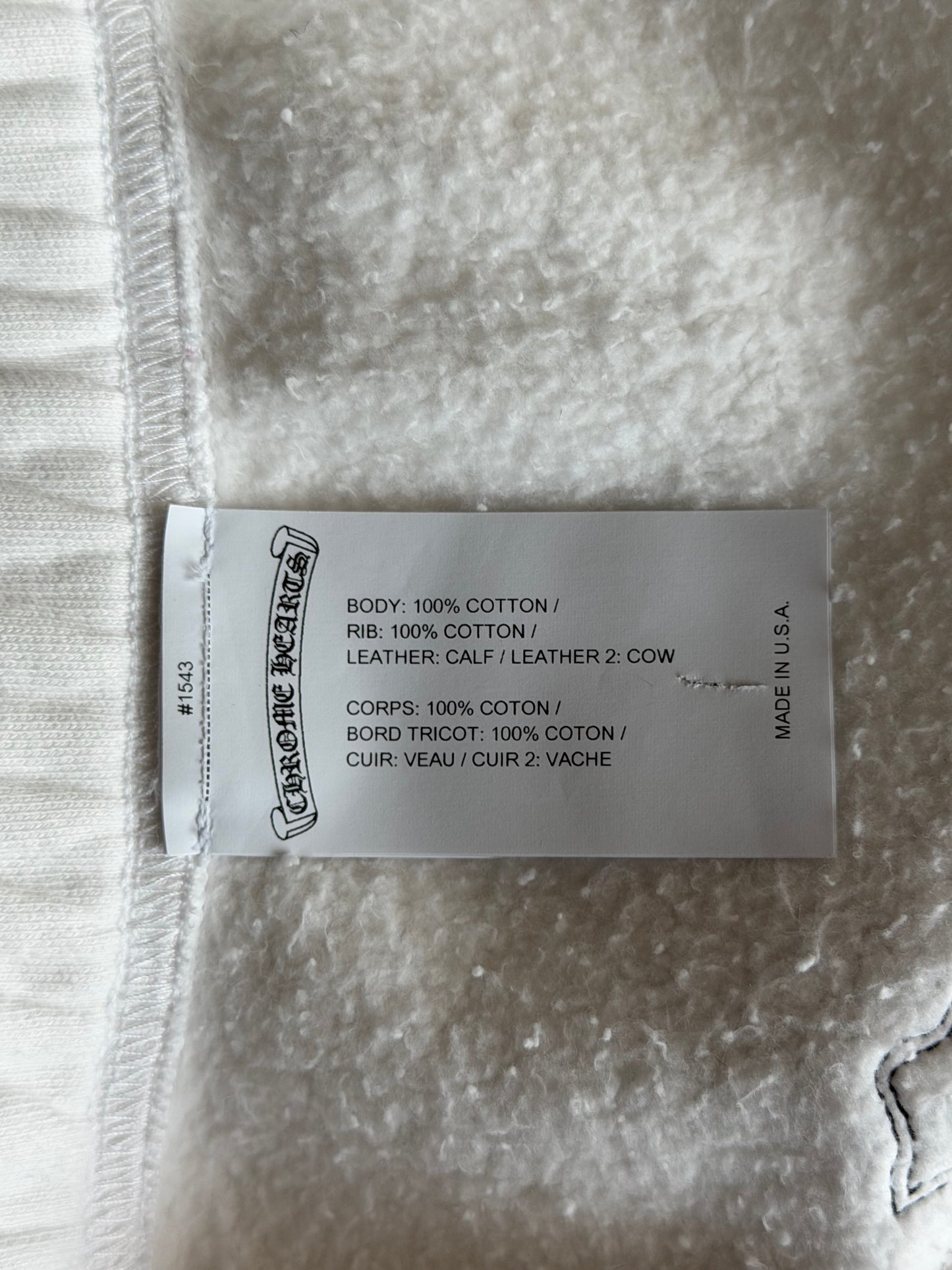 Chrome Hearts White & Leopard Cross Patch Sweatpants