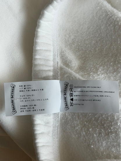 Chrome Hearts White & Leopard Cross Patch Sweatpants