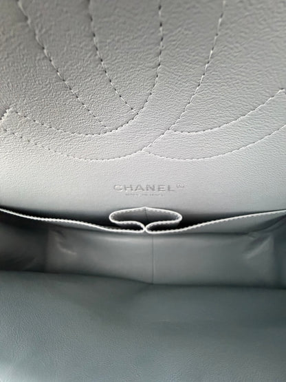 Chanel Grey Caviar Quilted Jumbo Flap Bag
