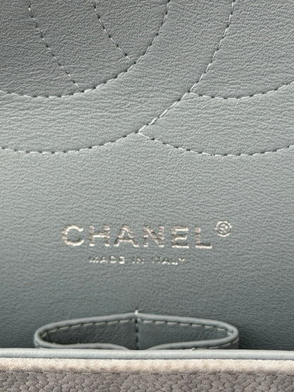Chanel Grey Caviar Quilted Jumbo Flap Bag
