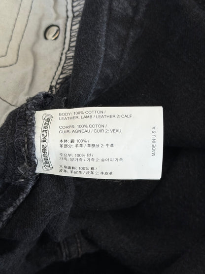 Chrome Hearts Levi's Black, White & Red Cross Patch Jeans