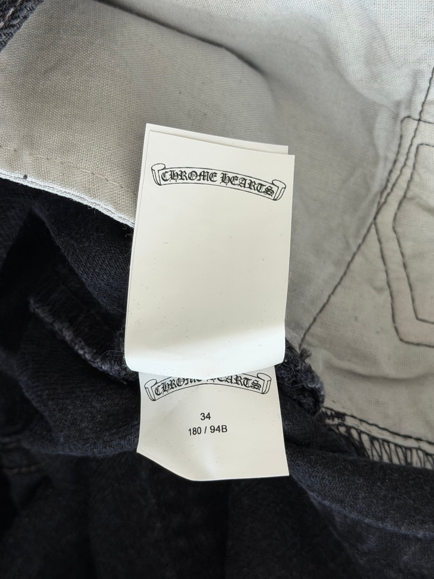 Chrome Hearts Levi's Black, White & Red Cross Patch Jeans