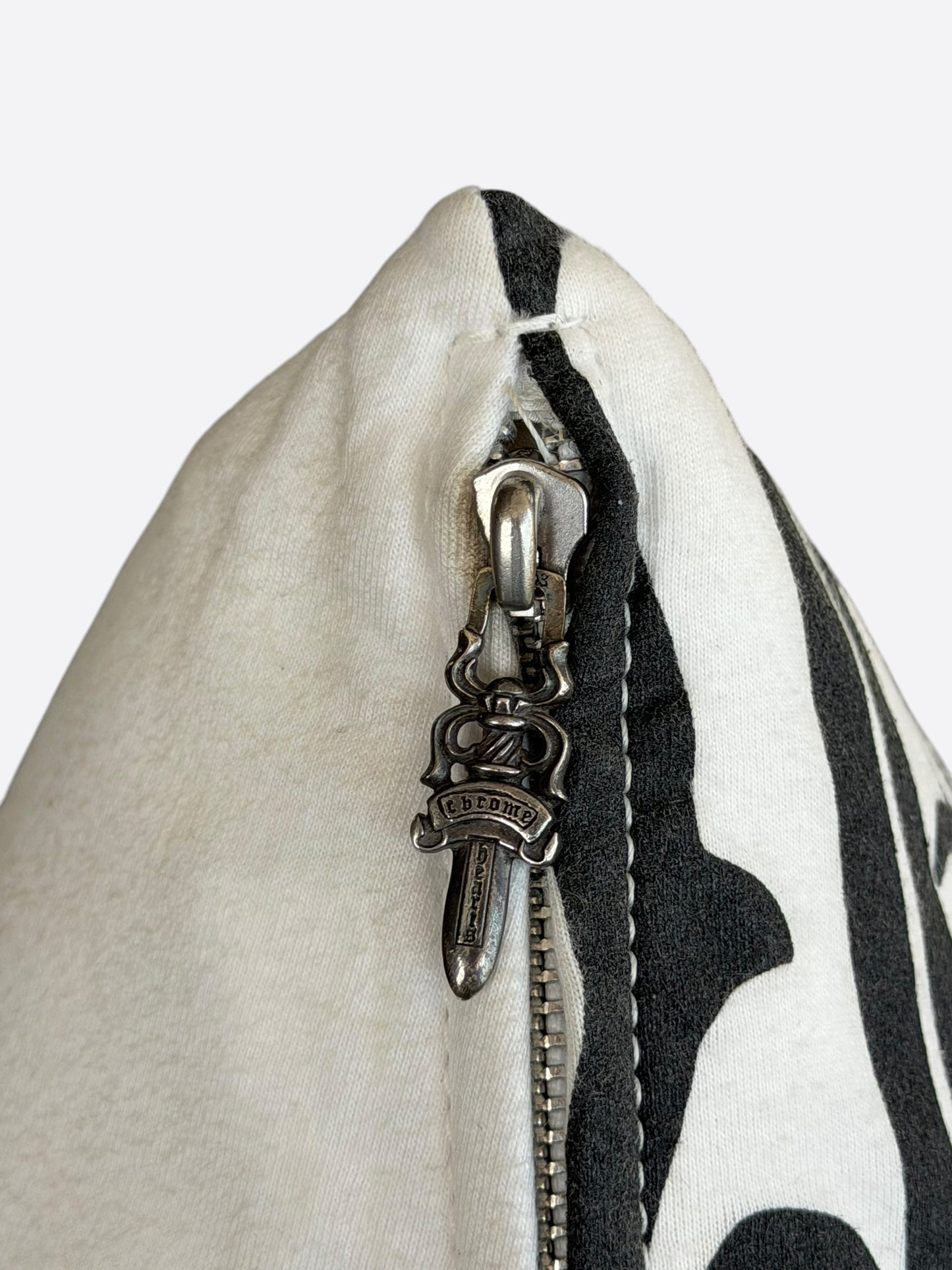 Chrome Hearts White & Multicolor Graphic Pillow