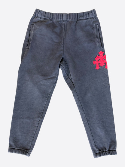 Chrome Hearts Navy & Red Triple Cross Patch Paper Jam Sweatpants