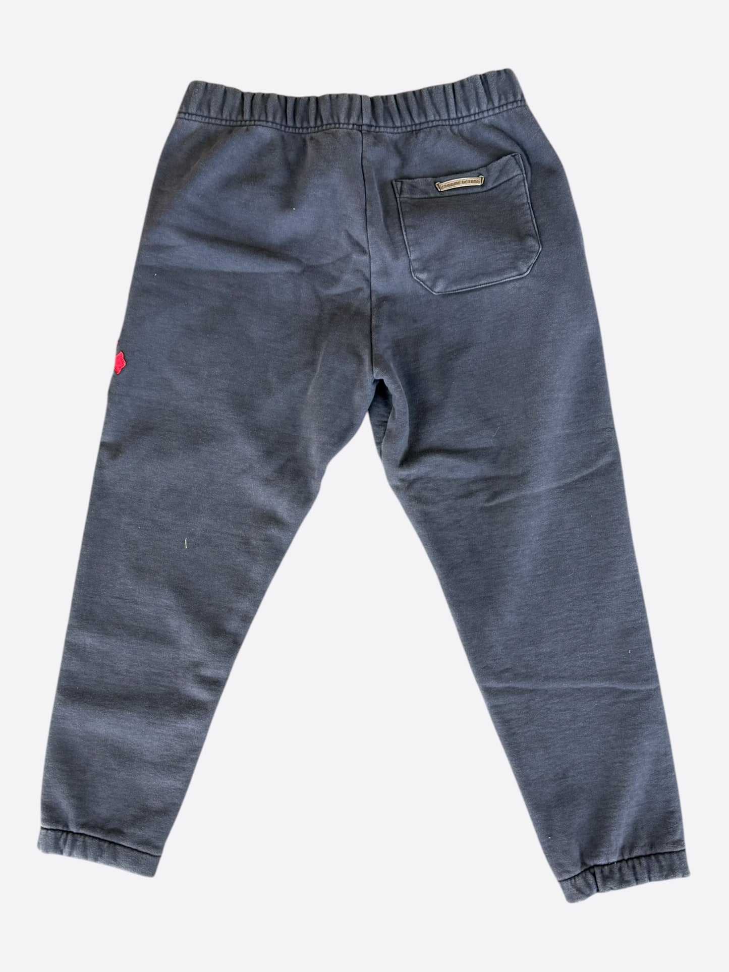 Chrome Hearts Navy & Red Triple Cross Patch Paper Jam Sweatpants