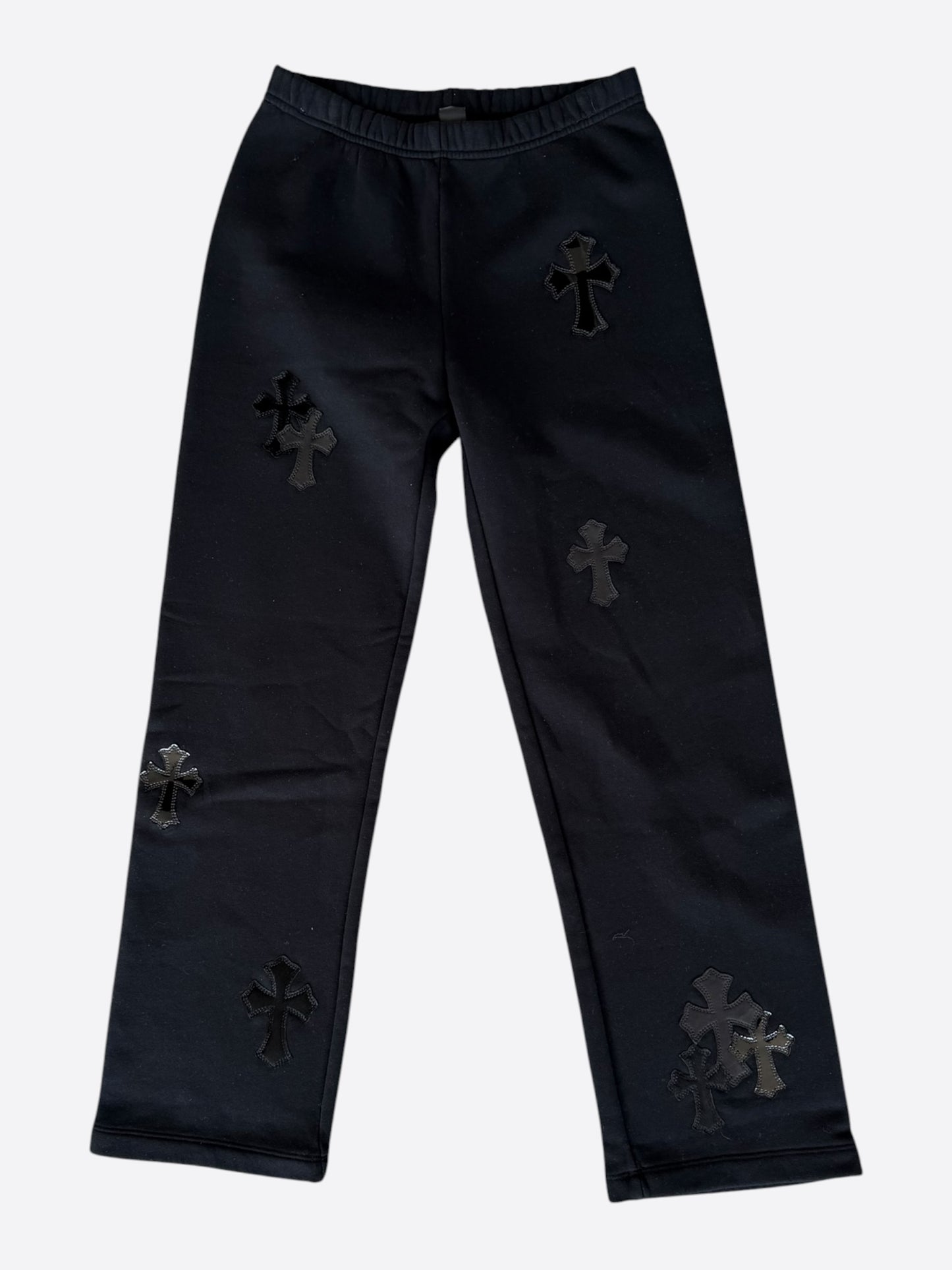 Chrome Hearts Black Cross Patch Sweatpants