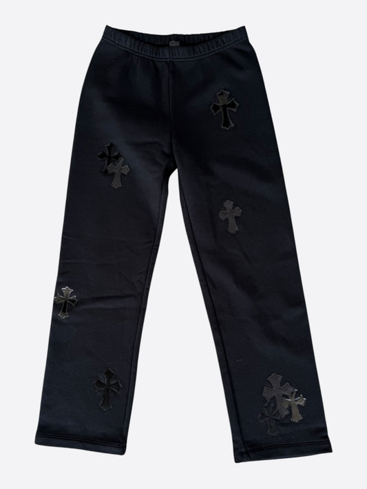 Chrome Hearts Black Cross Patch Sweatpants