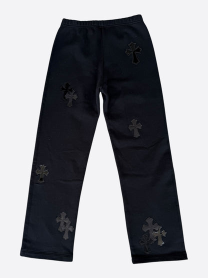 Chrome Hearts Black Cross Patch Sweatpants