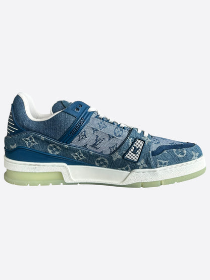 Louis Vuitton Blue Denim Monogram Trainers