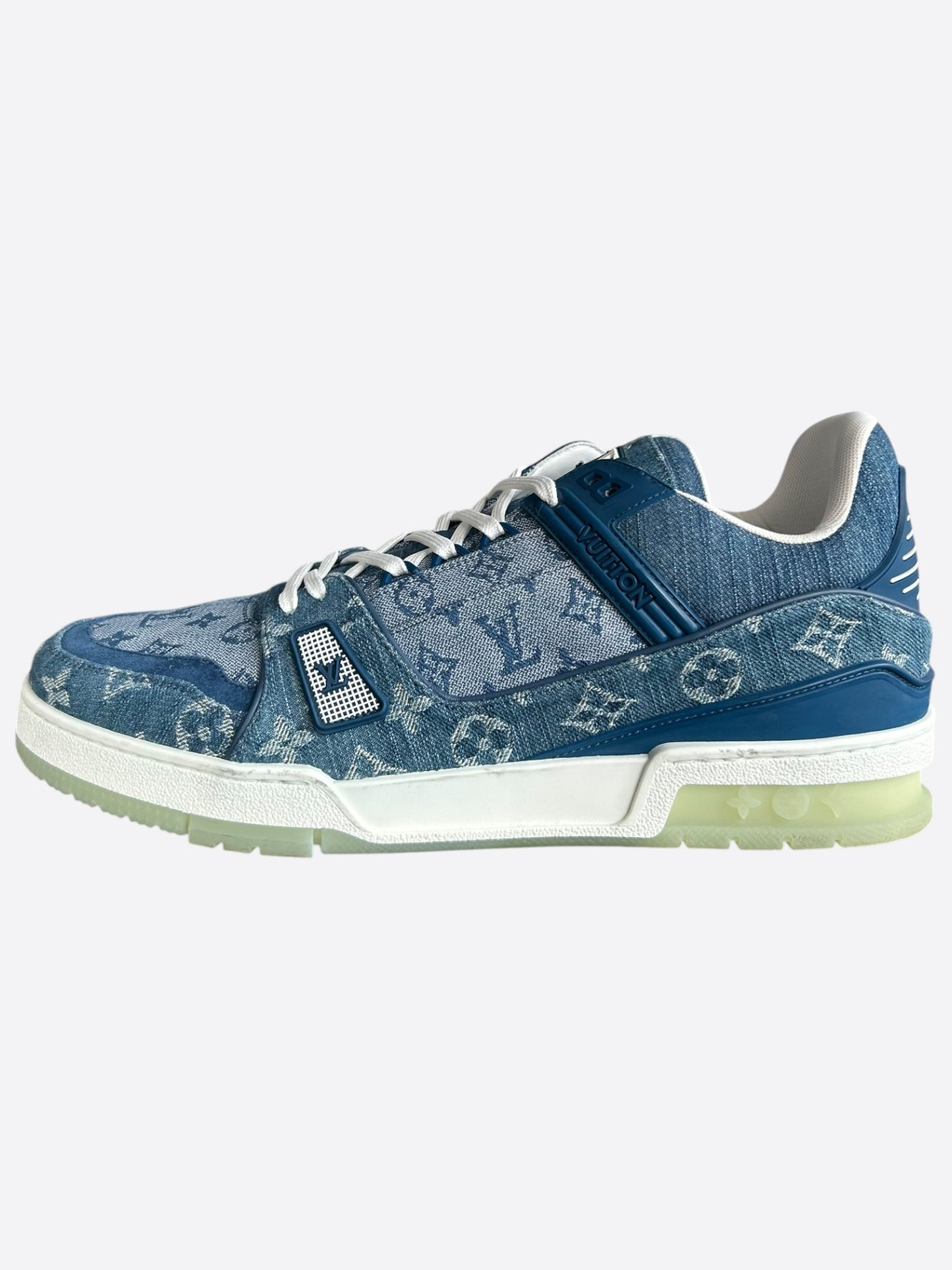 Louis Vuitton Blue Denim Monogram Trainers
