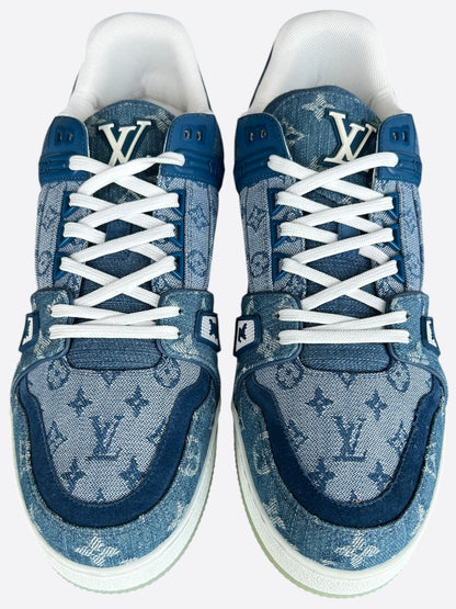 Louis Vuitton Blue Denim Monogram Trainers
