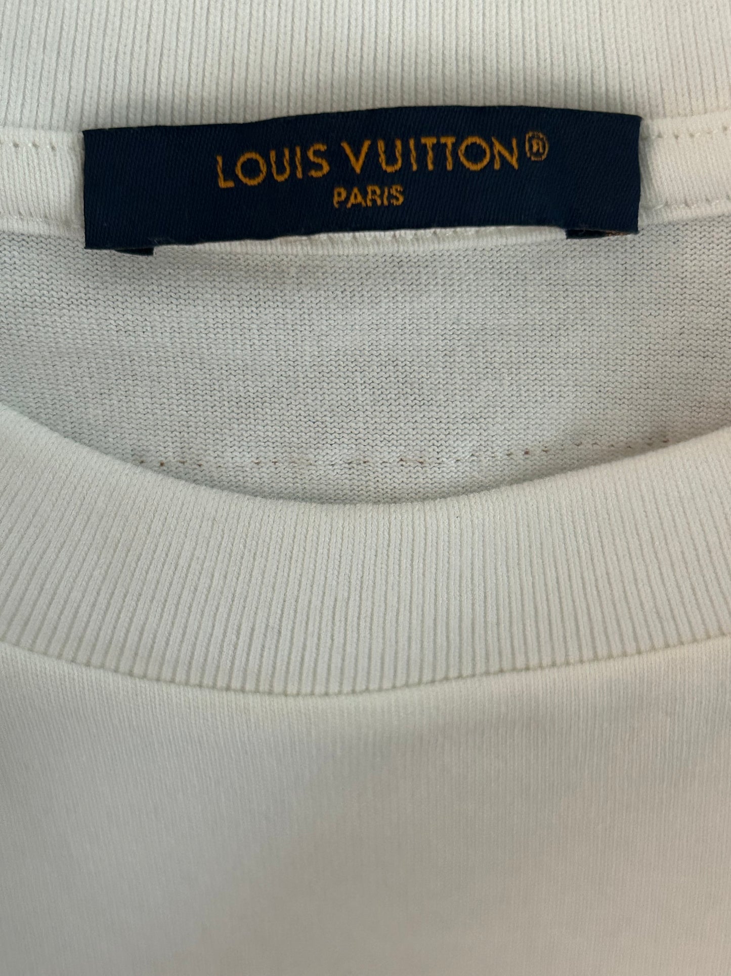 Louis Vuitton White Rainbow Logo T-Shirt
