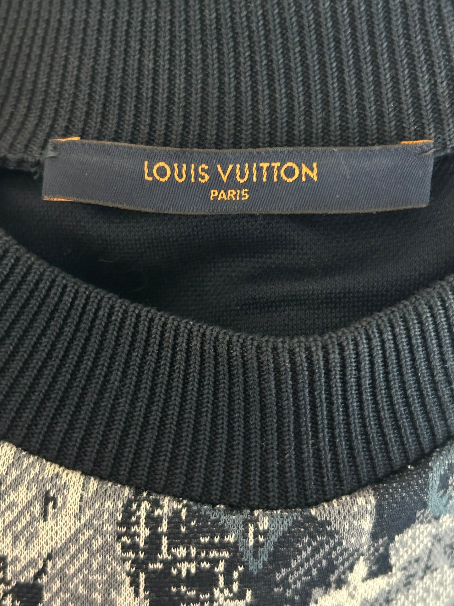 Louis Vuitton Blue Tapestry Monogram Sweater