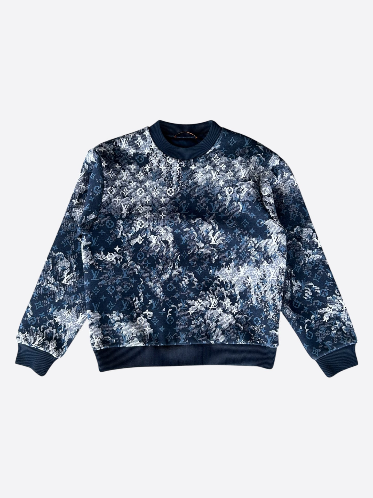 Louis Vuitton Blue Tapestry Monogram Sweater