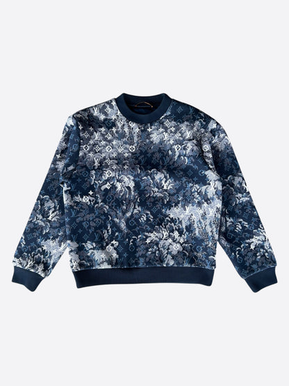 Louis Vuitton Blue Tapestry Monogram Sweater