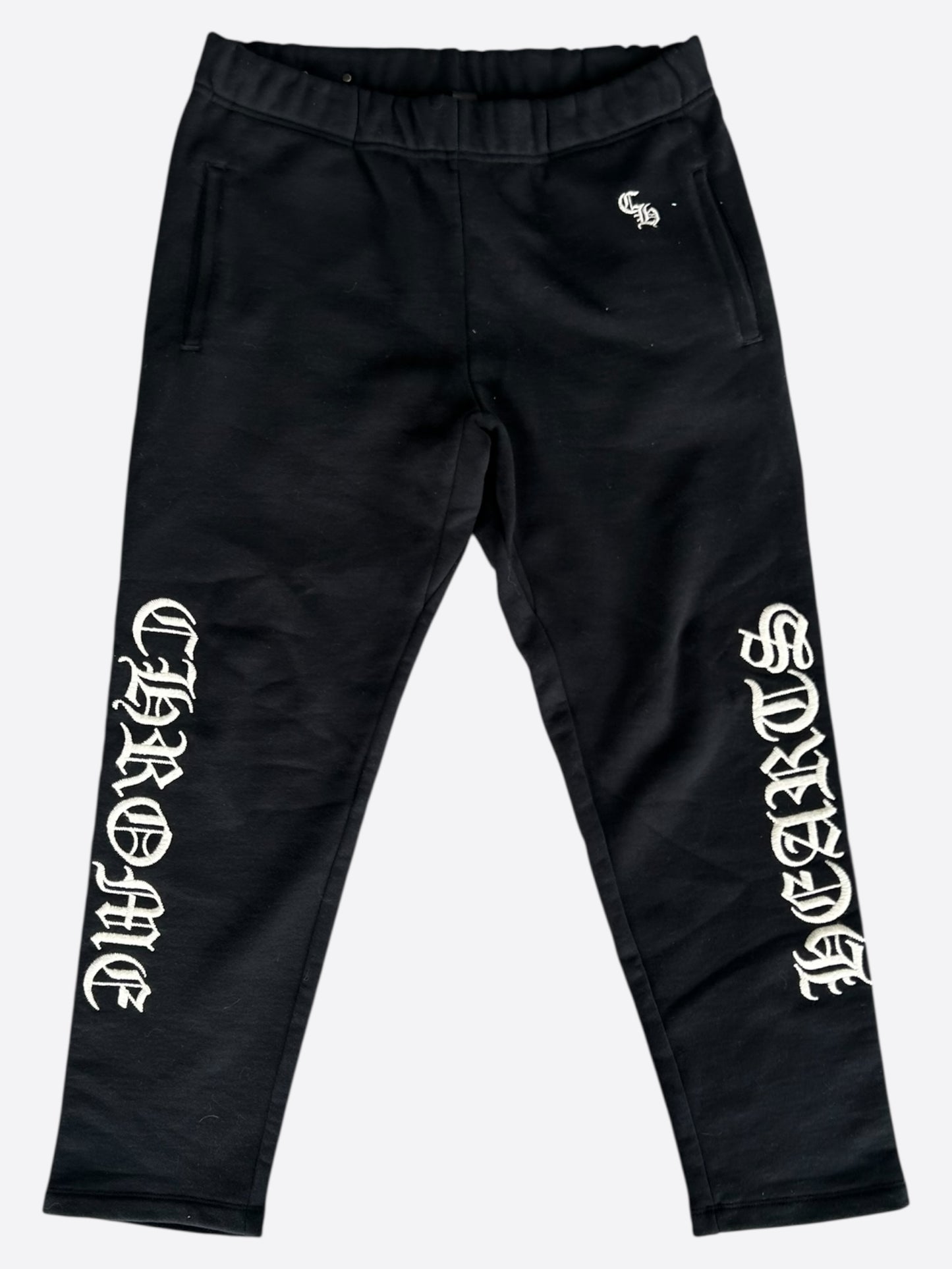 Chrome Hearts Black & White Embroidered Sweatpants
