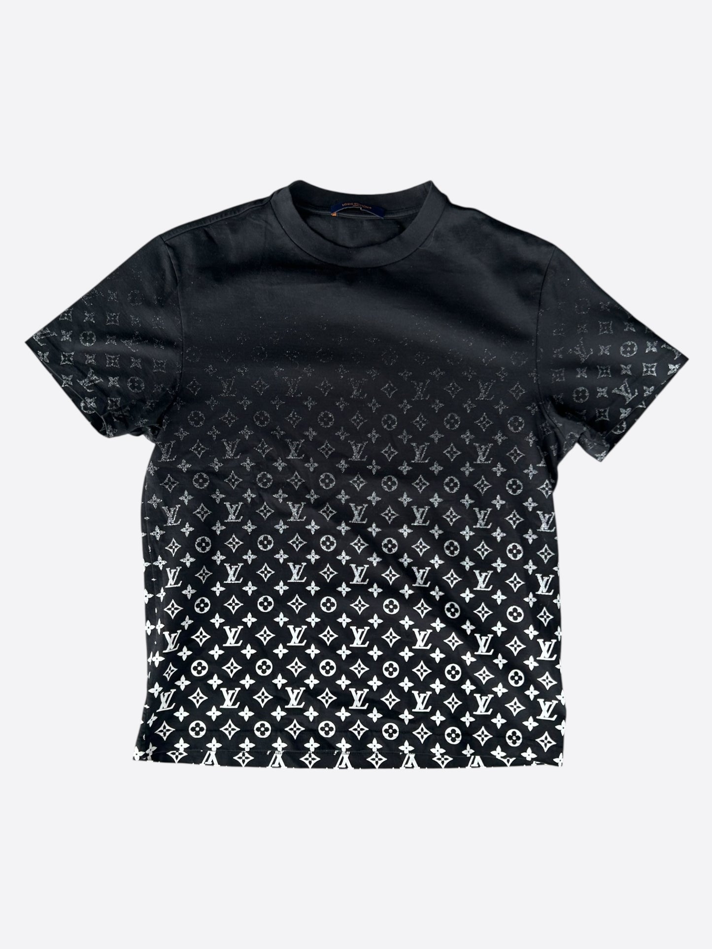 Louis Vuitton Black & White Monogram Gradient T-Shirt