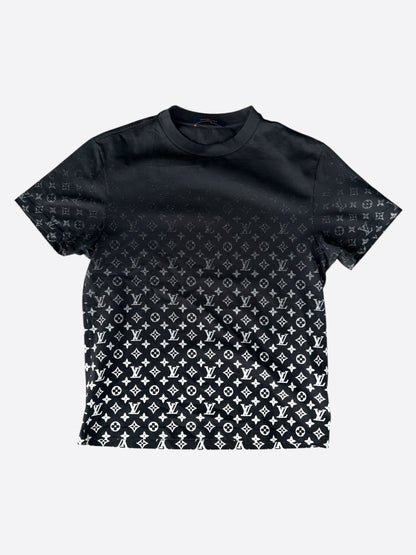 Louis Vuitton Black & White Monogram Gradient T-Shirt