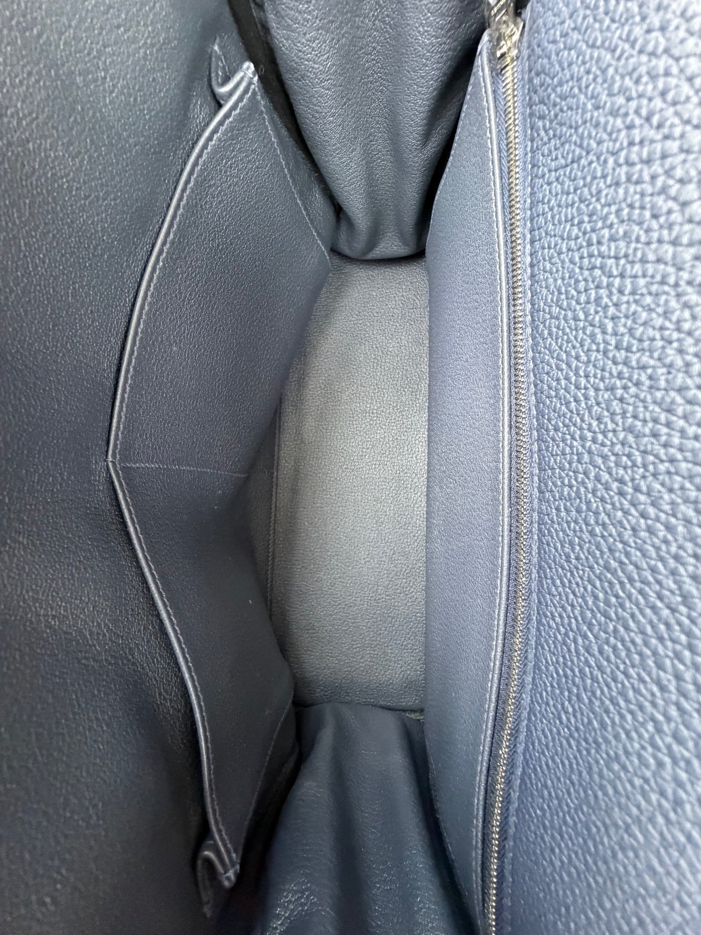 Hermes Navy Togo & Palladium Hardware Kelly 32