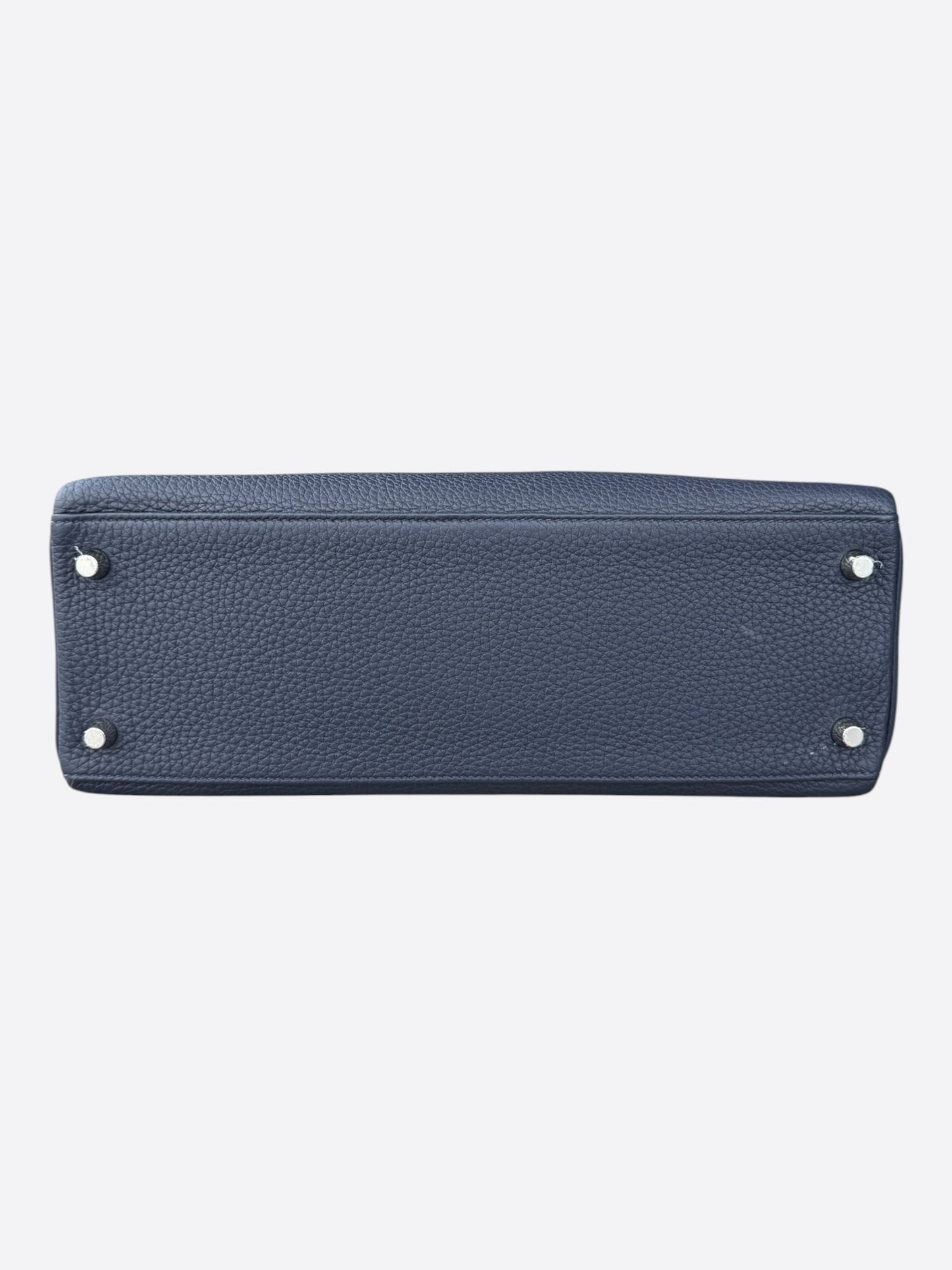 Hermes Navy Togo & Palladium Hardware Kelly 32