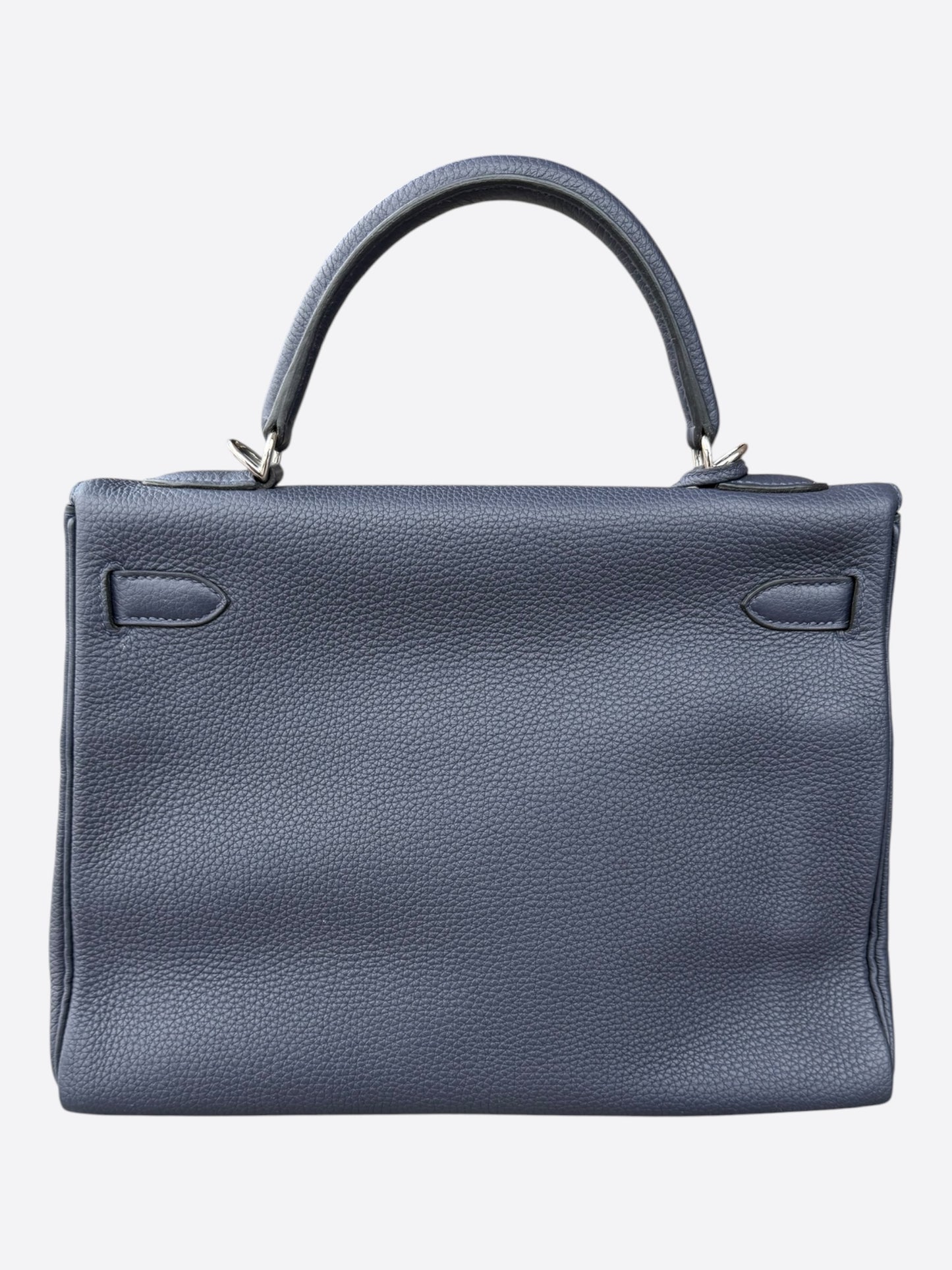 Hermes Navy Togo & Palladium Hardware Kelly 32