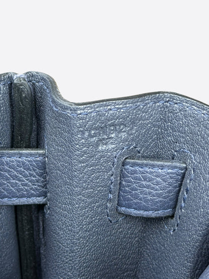 Hermes Navy Togo & Palladium Hardware Kelly 32