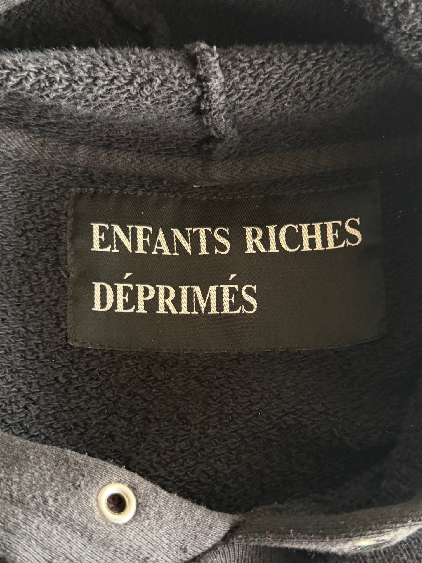 Enfants Riches Deprimes Black & White Croix Avec Des Roses Hoodie