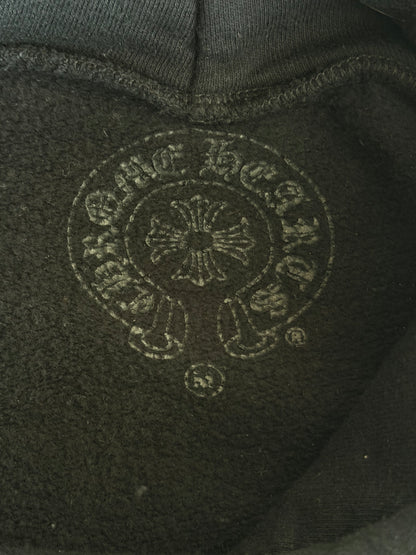 Chrome Hearts Black & Green Friends & Family Glitter Floral Logo Hoodie