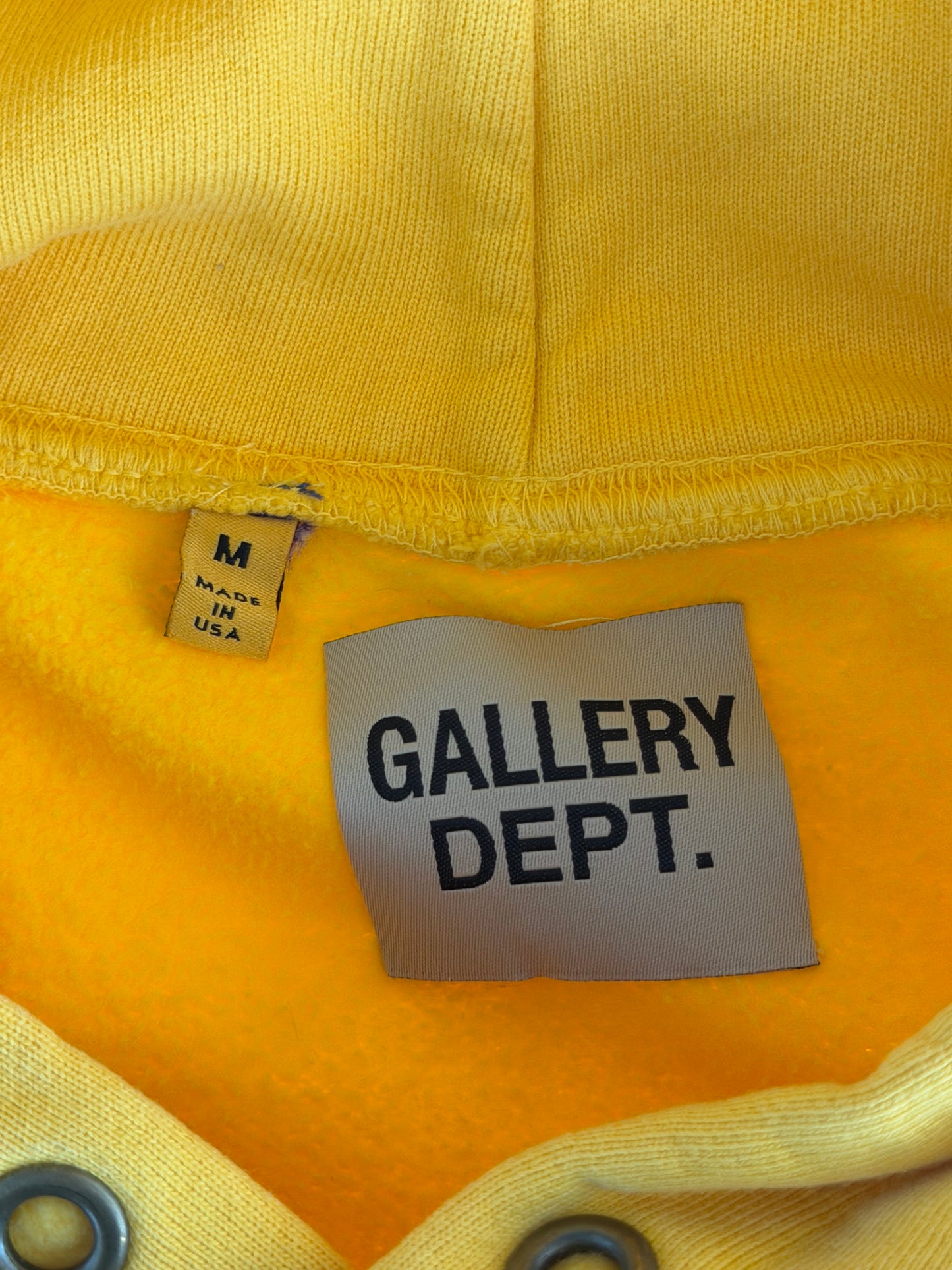 Gallery Dept Yellow & Black Gym Hoodie