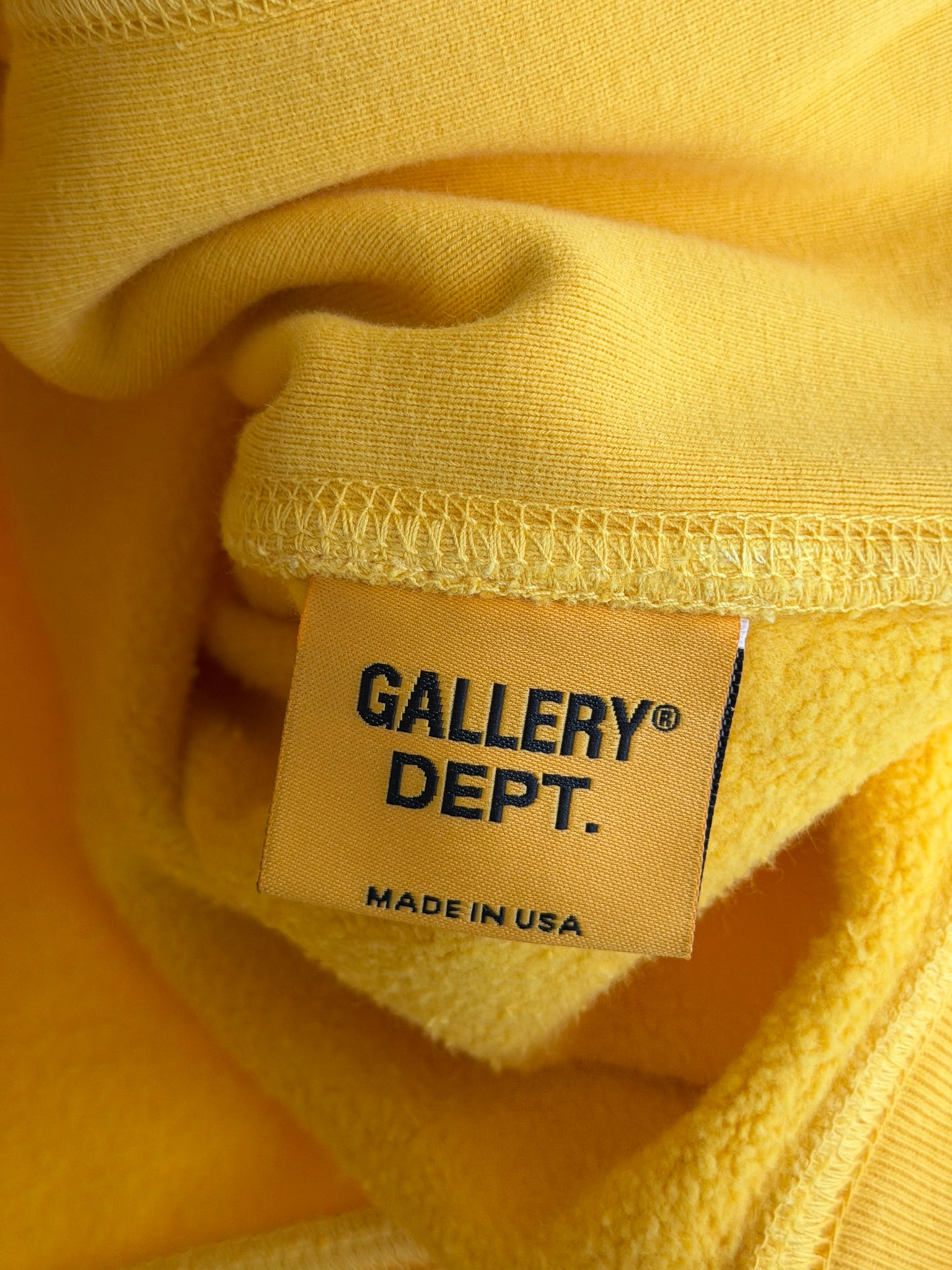 Gallery Dept Yellow & Black Gym Hoodie