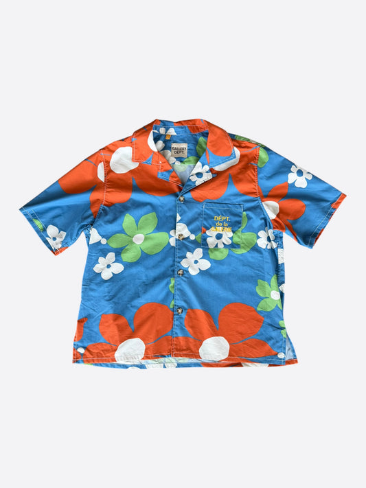 Gallery Dept Blue Floral Parker Button Up Shirt
