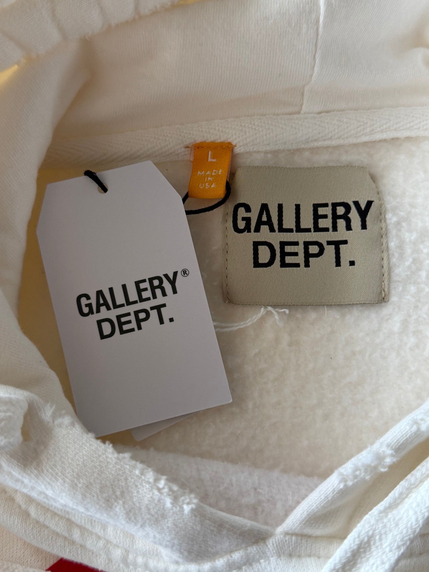 Gallery Dept White Stop Being Racist Reversible Hoodie