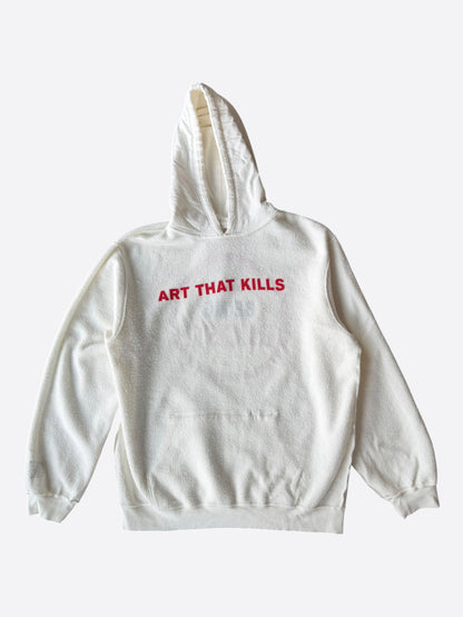 Gallery Dept White Stop Being Racist Reversible Hoodie
