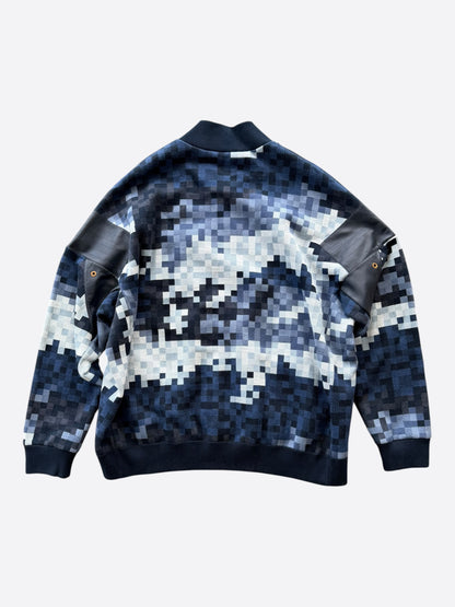 Louis Vuitton Blue Damoflage Bomber Jacket