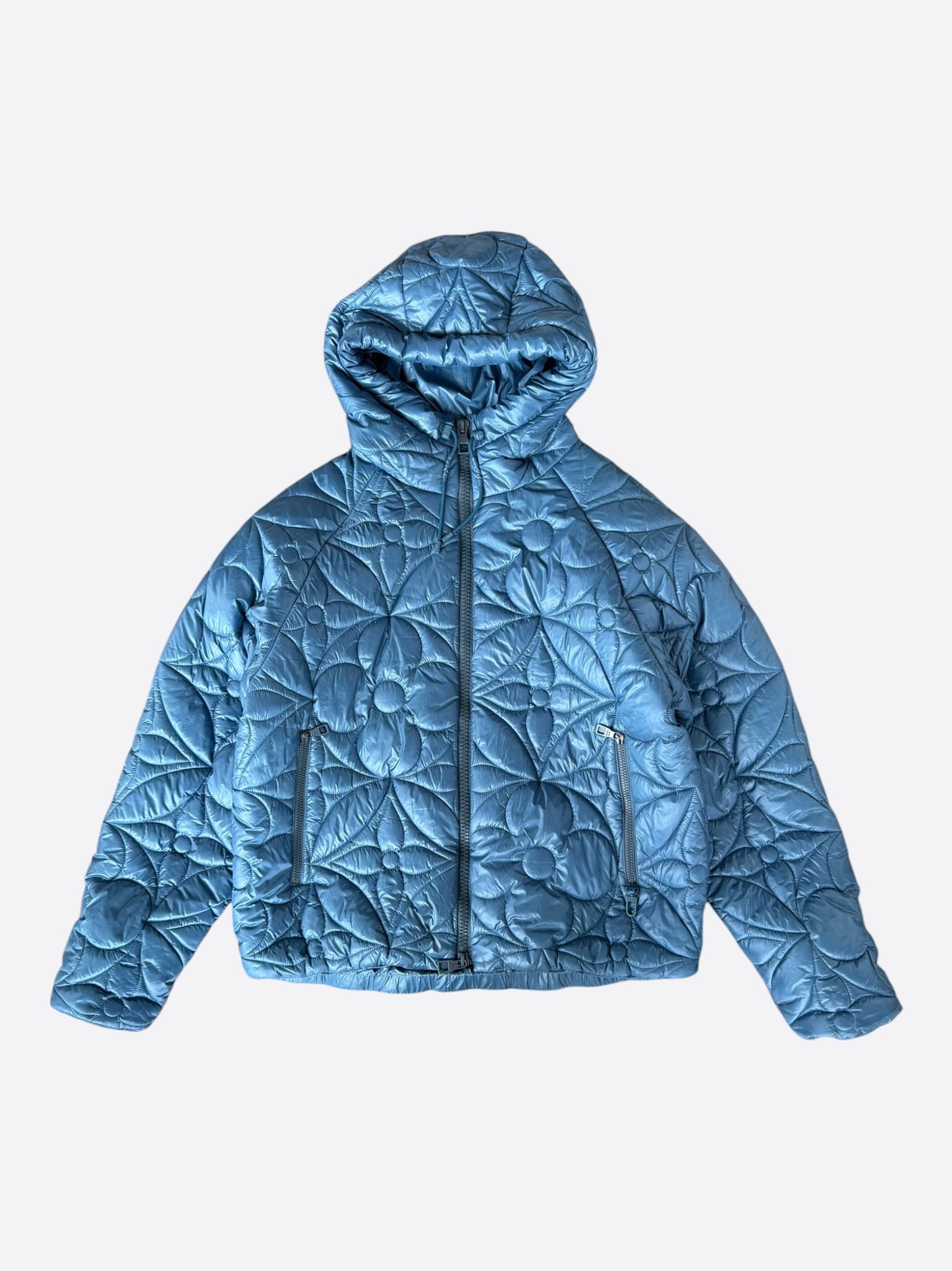 Louis Vuitton Blue Flower Monogram Puffer Jacket