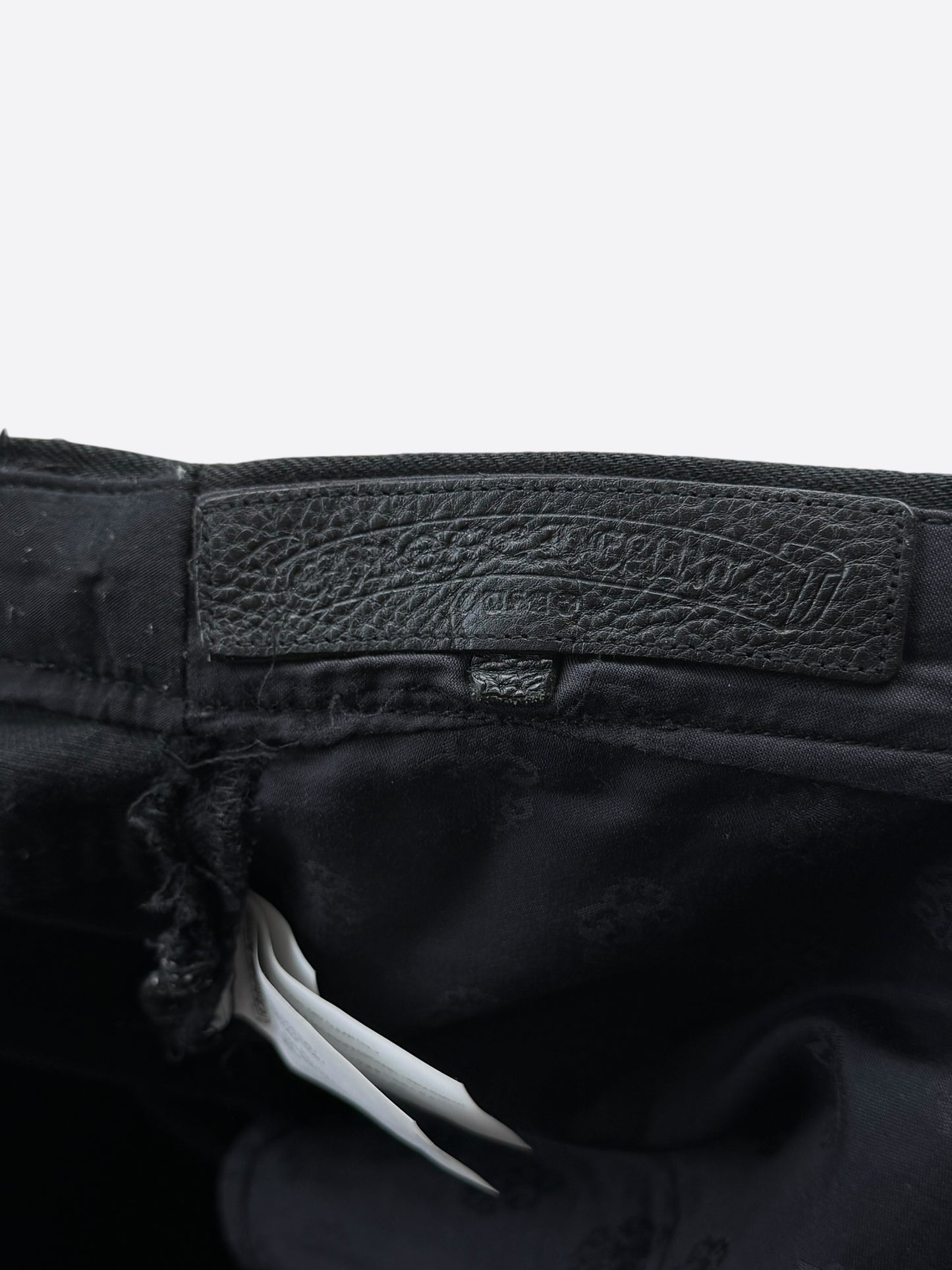 Chrome Hearts Black Green & Cheetah Cross Patch Jeans