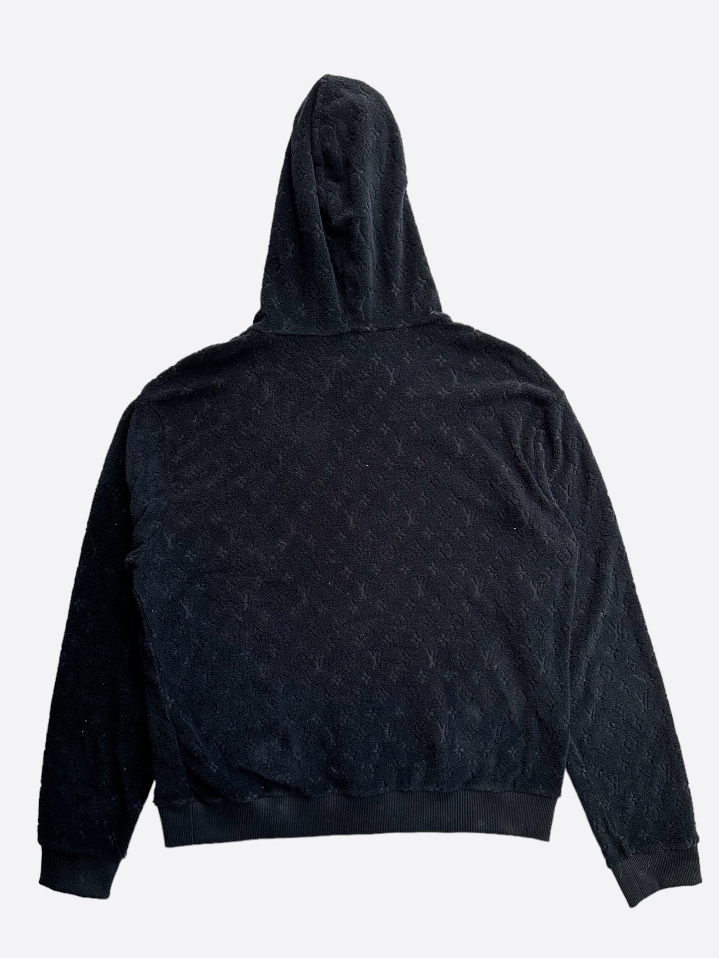 Louis Vuitton Black Monogram Towel Zip Up Hoodie