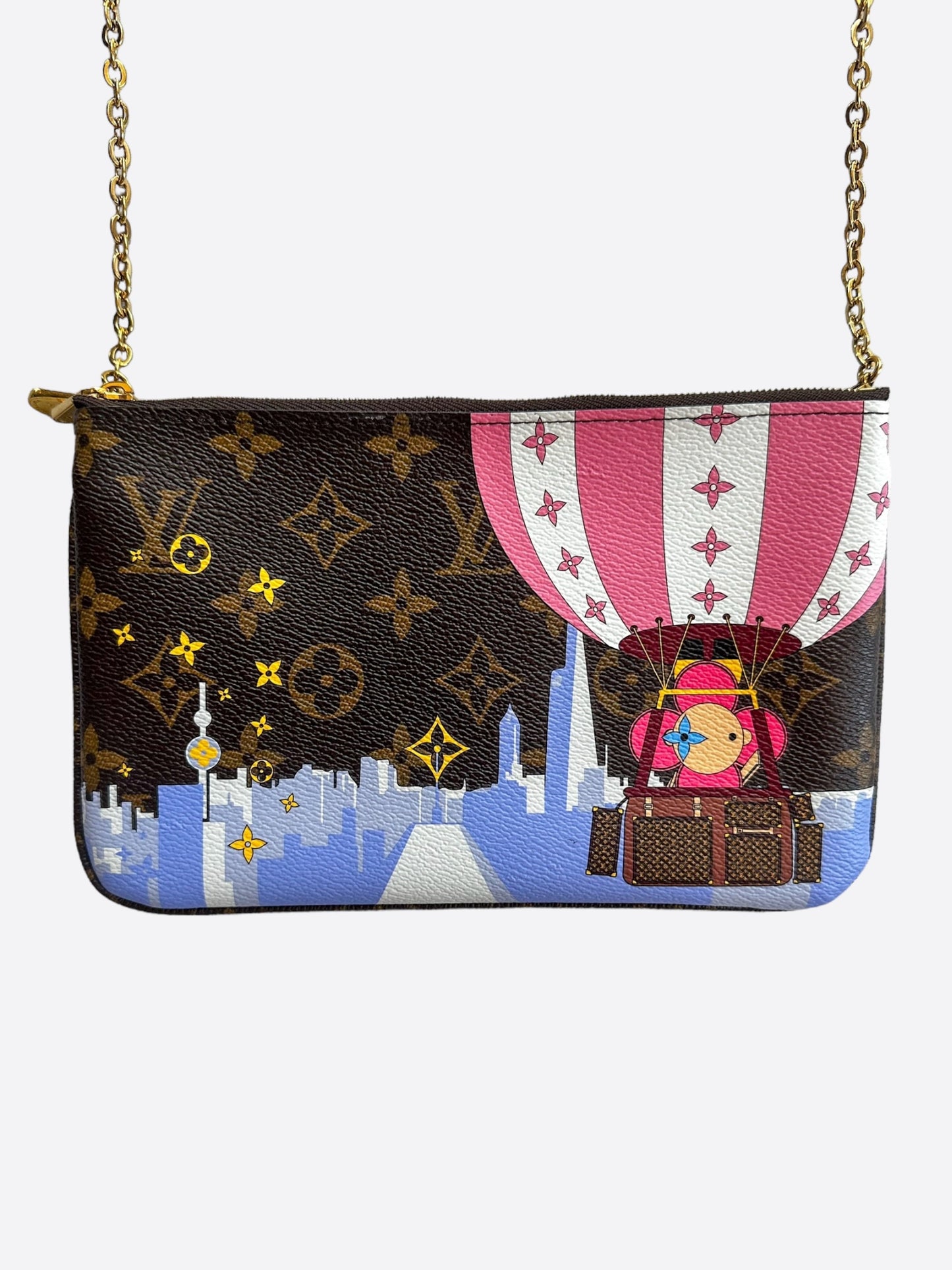 Louis Vuitton Brown Monogram Shanghai Vivenne Double Zip Pochette