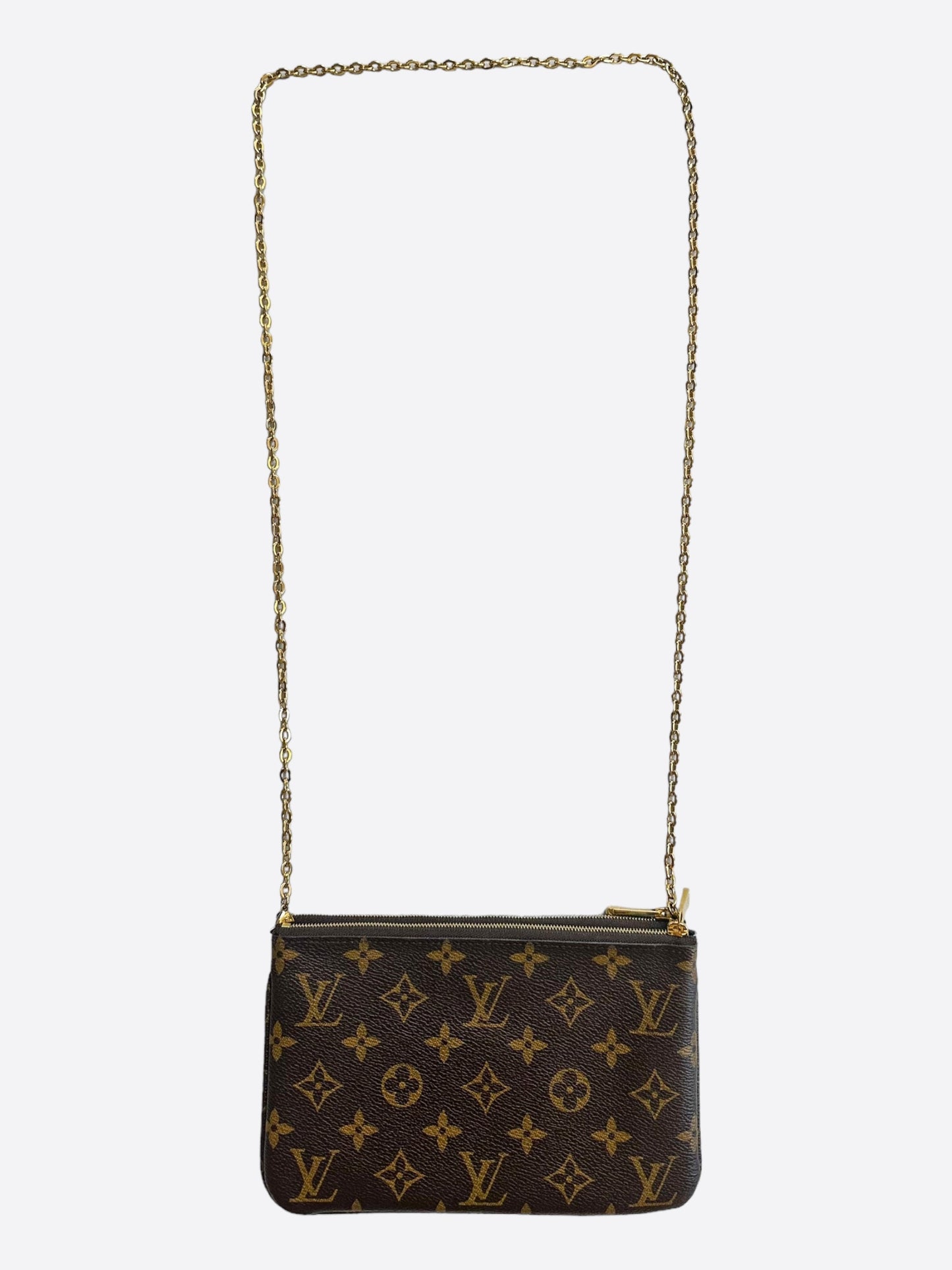 Louis Vuitton Brown Monogram Shanghai Vivenne Double Zip Pochette