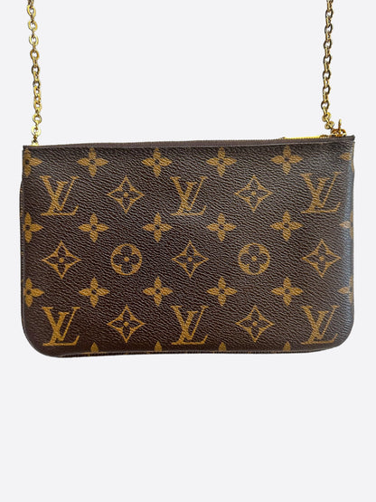 Louis Vuitton Brown Monogram Shanghai Vivenne Double Zip Pochette