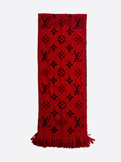 Louis Vuitton Red Monogram Logomania Scarf