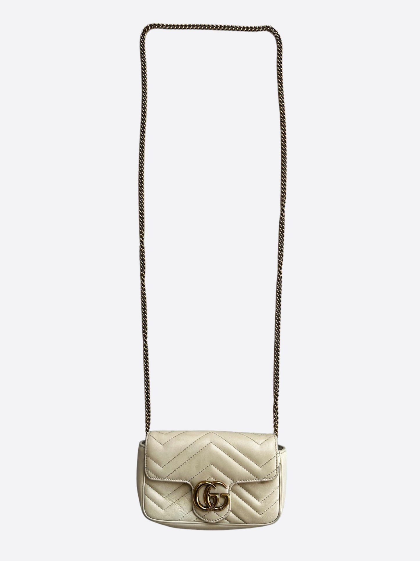 Gucci Beige GG Marmont Mini Shoulder Bag