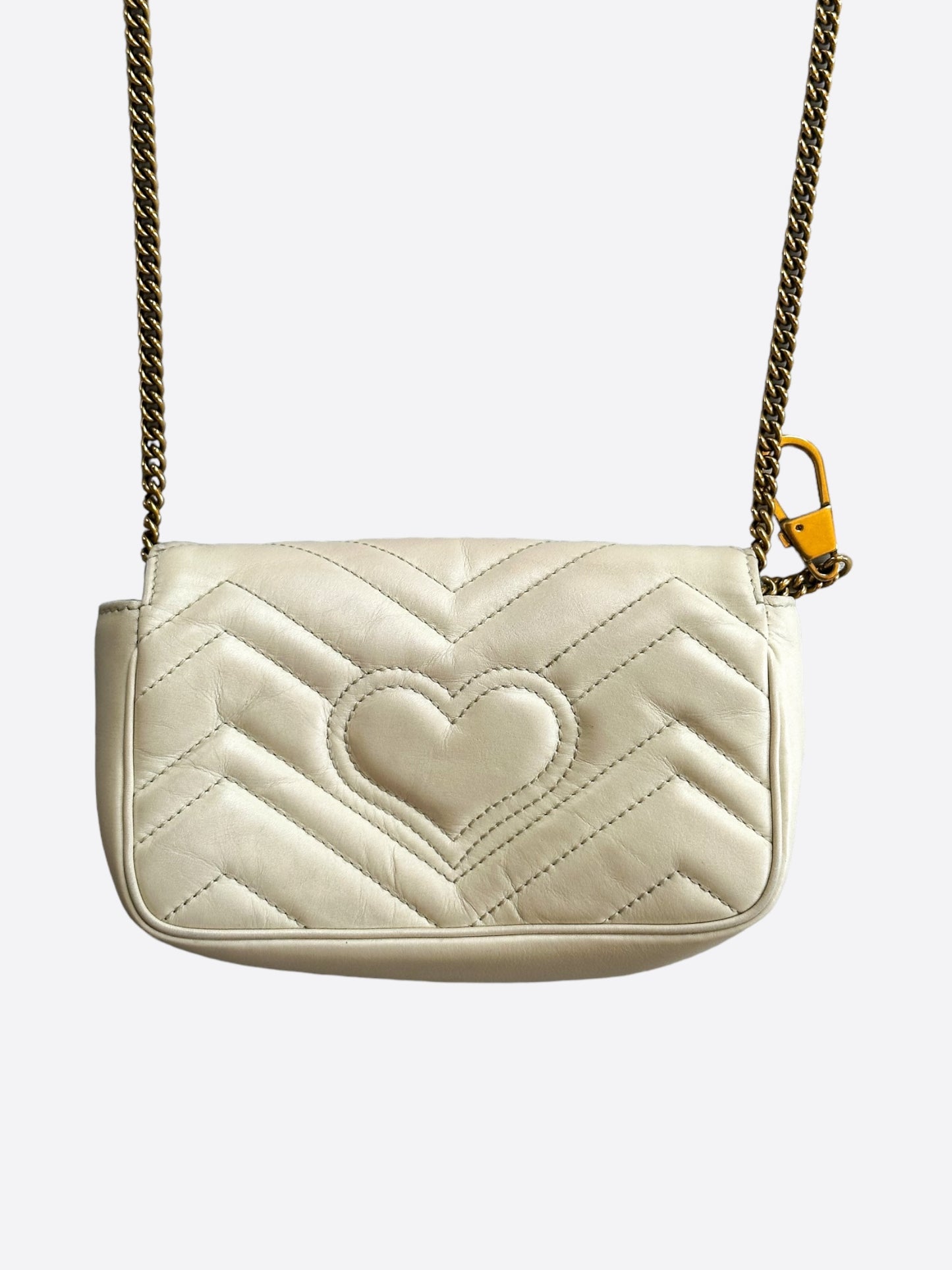 Gucci Beige GG Marmont Mini Shoulder Bag