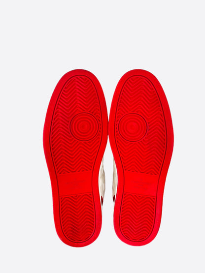 Louis Vuitton Red & White Rivoli Damier Sneakers