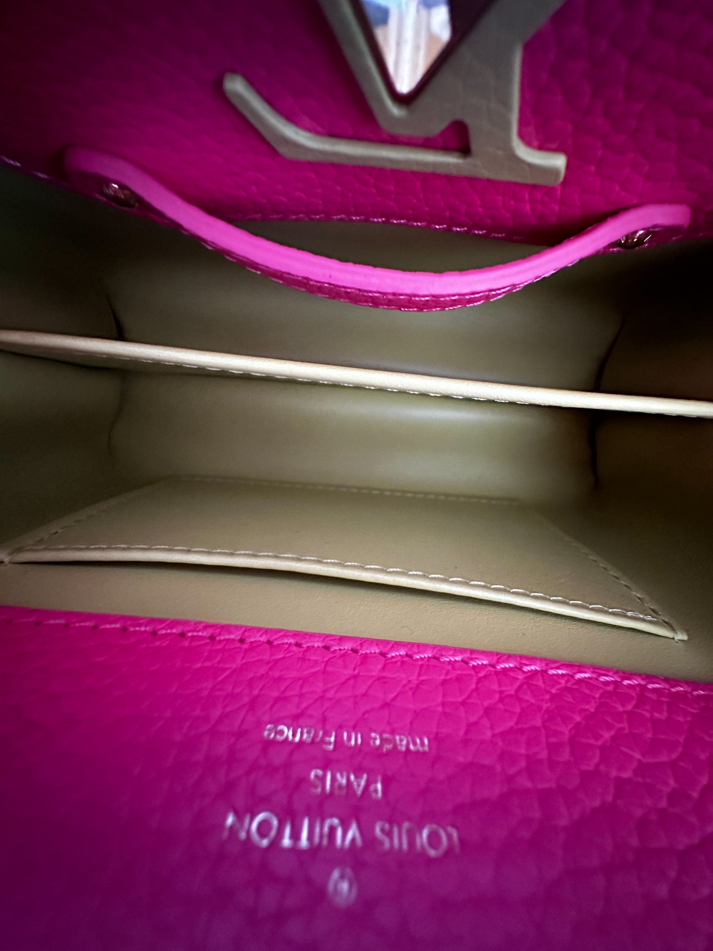 Louis Vuitton Pink Taurillon Capucines BB