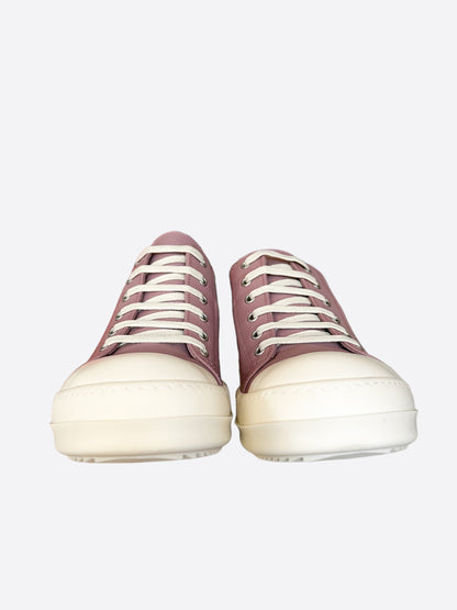 Rick Owens Pink & White Low Top Sneakers