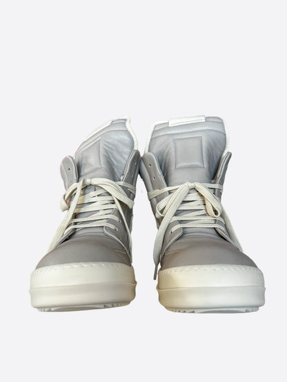 Rick Owens Grey & White Geobasket Women's Sneakers