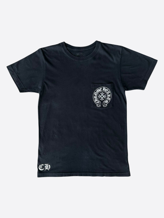 Chrome Hearts Black & White Los Angeles Horseshoe Logo T-Shirt
