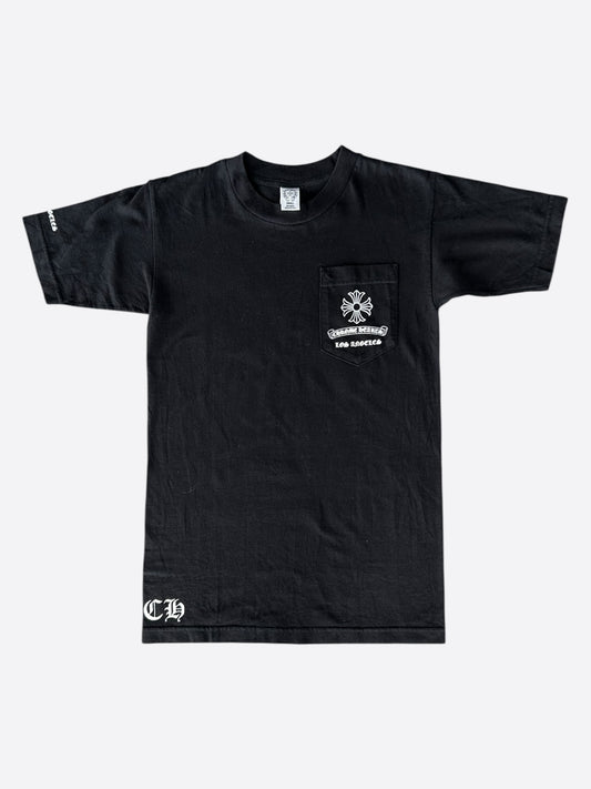 Chrome Hearts Black & White Los Angeles Cross Logo T-Shirt