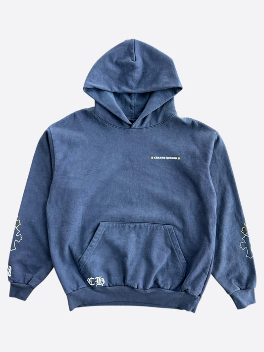 Chrome Hearts Drake Blue Certified Cross Logo Hoodie